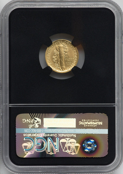 2016-W 10C Mercury Dime 24K Gold Early Releases NGC SP70 Ed Moy