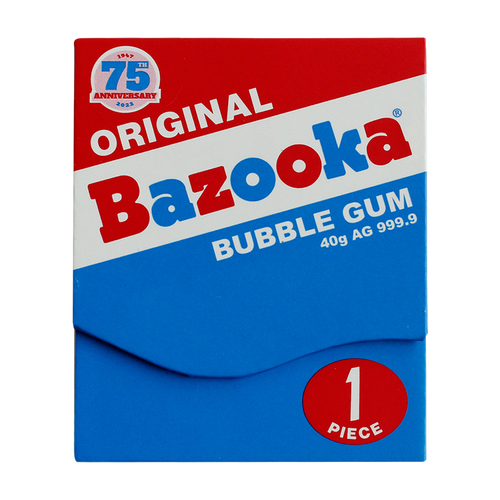 75th Anniversary Bazooka Joe® 40 Gram .9999 Silver Wafer with Comic Strip Box