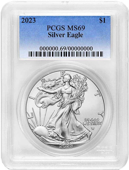1986-2025 American Silver Eagle 41-pc Set PCGS MS69 (3 PCGS Boxes)