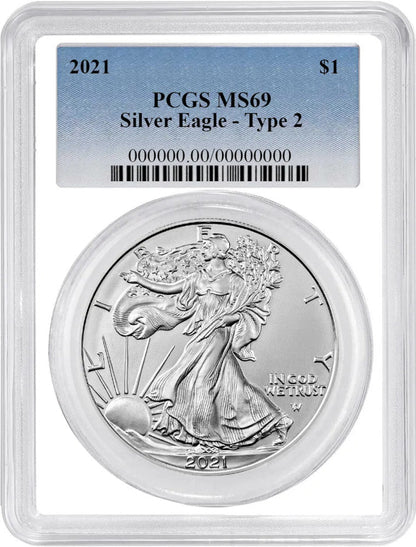 1986-2025 American Silver Eagle 41-pc Set PCGS MS69 (3 PCGS Boxes)