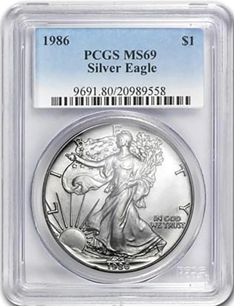 1986-2025 American Silver Eagle 41-pc Set PCGS MS69 (3 PCGS Boxes)
