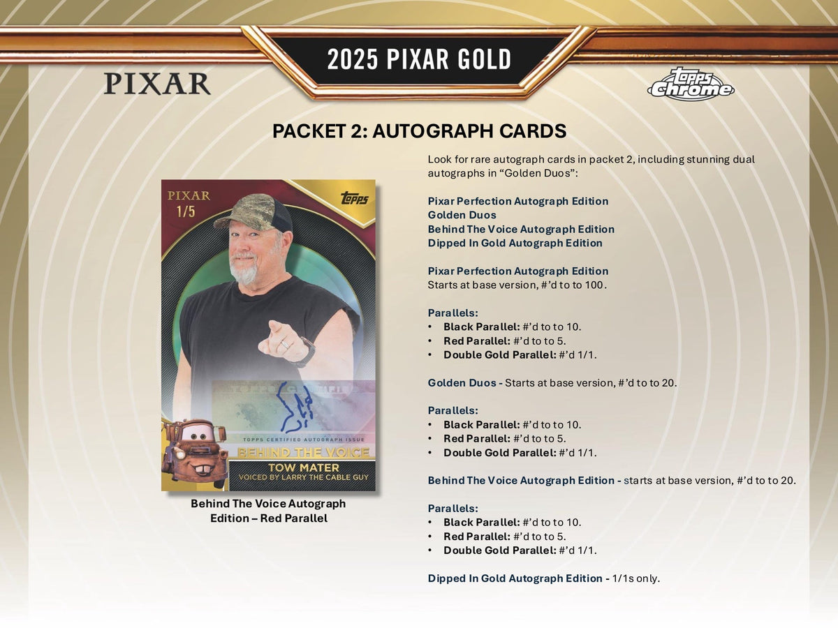 2025 Topps Pixar Gold Hobby Box
