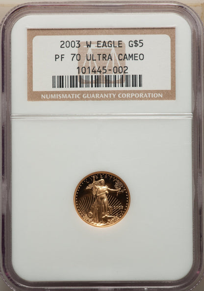 2003-W $5 Tenth-Ounce Gold Eagle NGC PF70