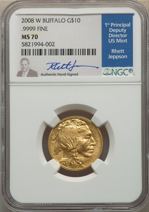 2008-W $10 Quarter-Ounce Gold Buffalo SP NGC MS70