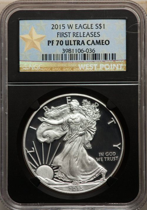 2015-W S$1 Silver Eagle First Strike NGC PF70