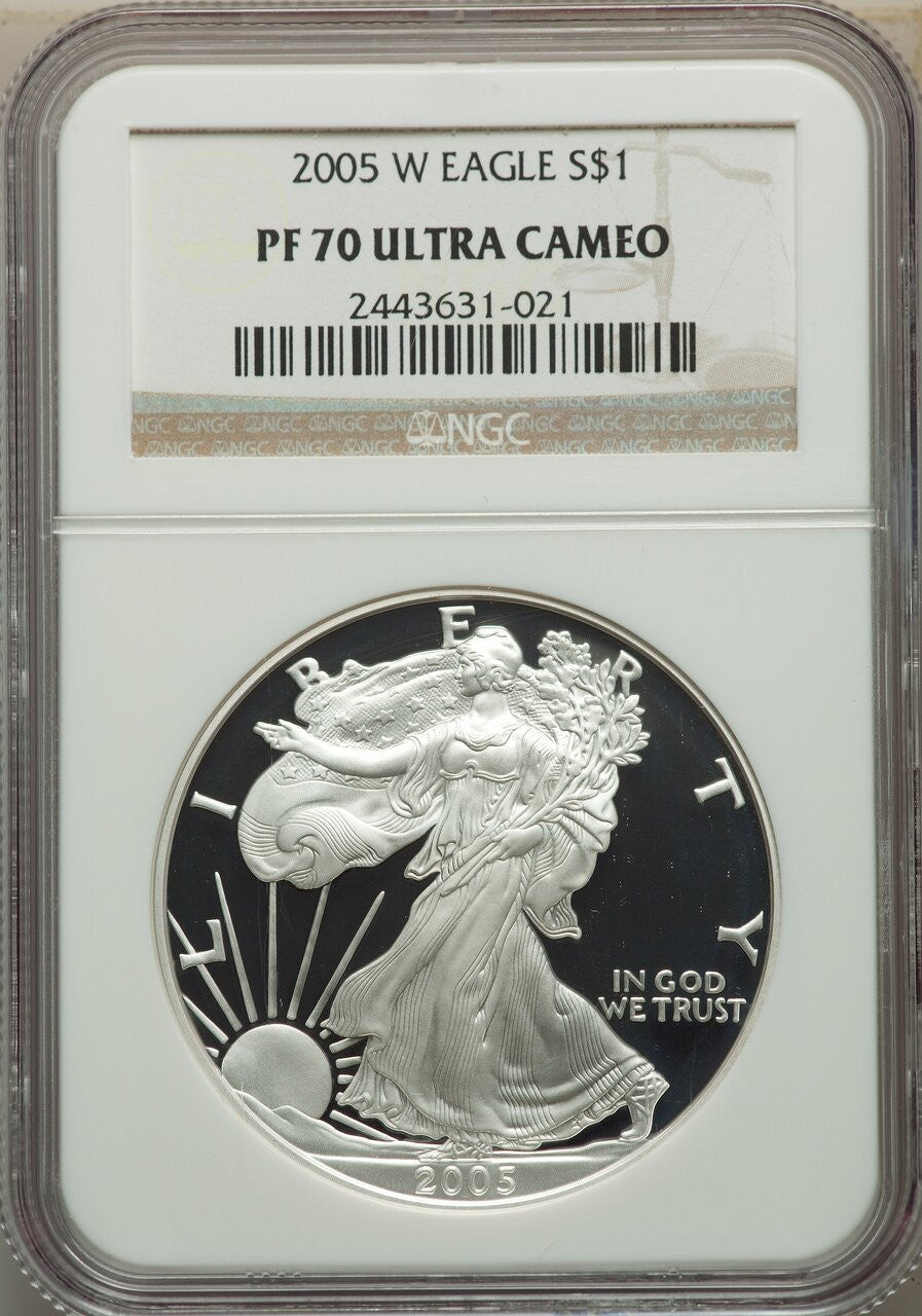 2005-W American Silver Eagle NGC PF70