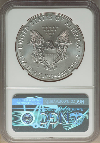 2019-W S$1 Silver Eagle Burnished First Day of Issue SP Modern Bullion Coins NGC MS70