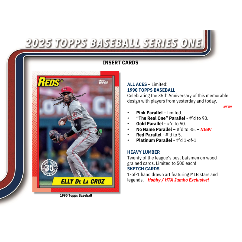 2025 Topps Series 1 Baseball Jumbo 6 Box Case