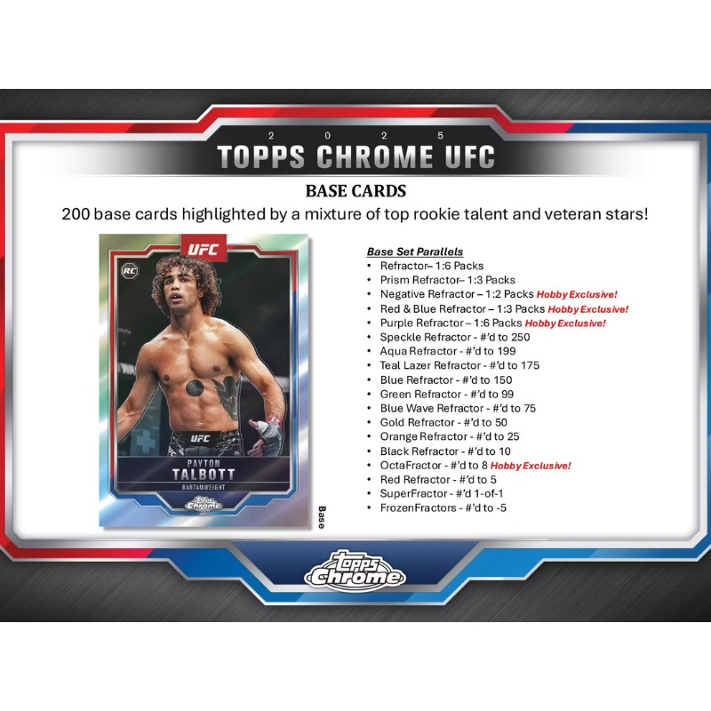 2025 Topps Chrome UFC Hobby Box
