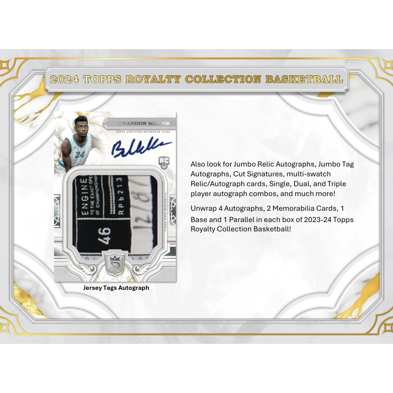 2023/24 Topps Royalty Collection Basketball Hobby Box