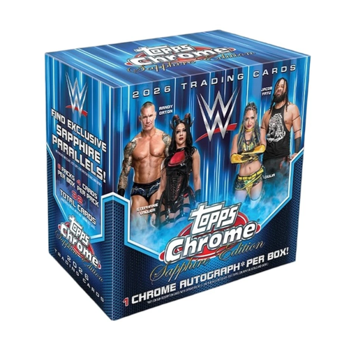 2026 Topps Chrome WWE Hobby Sapphire Box