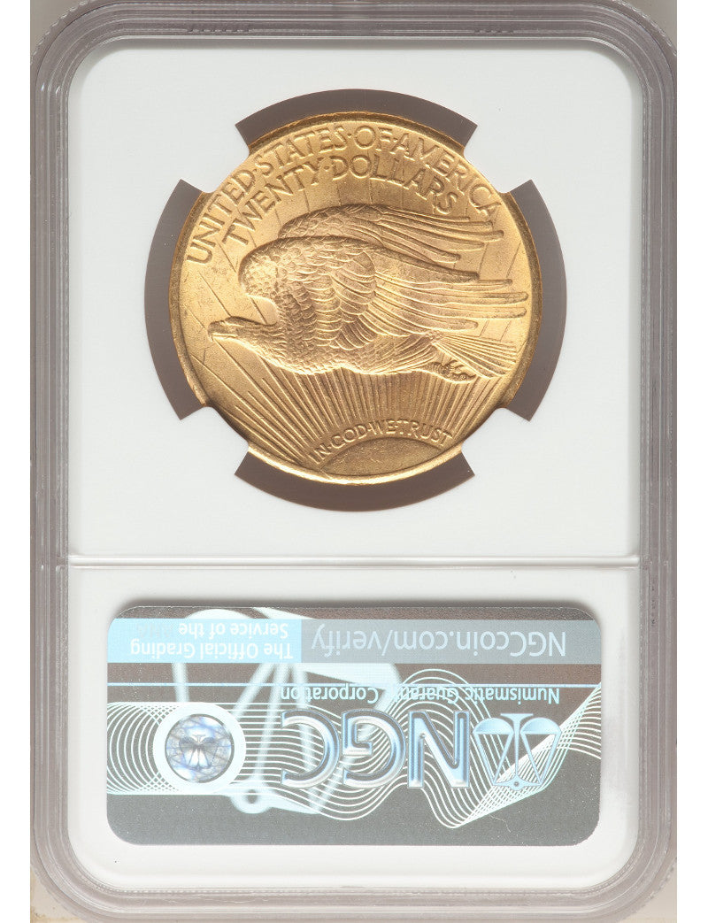 Random Date 1908-1932 Saint-Gaudens (With Motto) $20 Gold Double Eagle NGC MS62