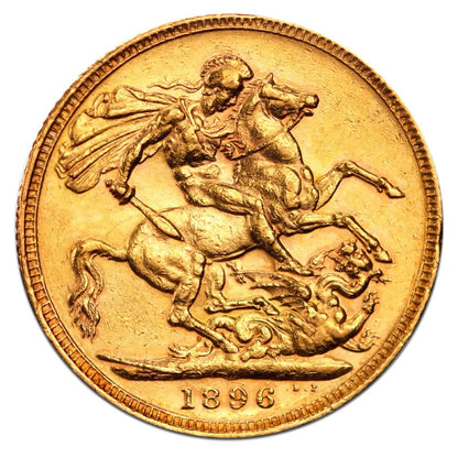 Old Queen Victoria Great Britain Gold Sovereign Coin