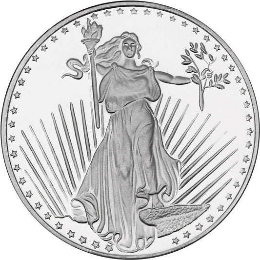 1 oz SilverTowne Saint Gaudens Silver Round