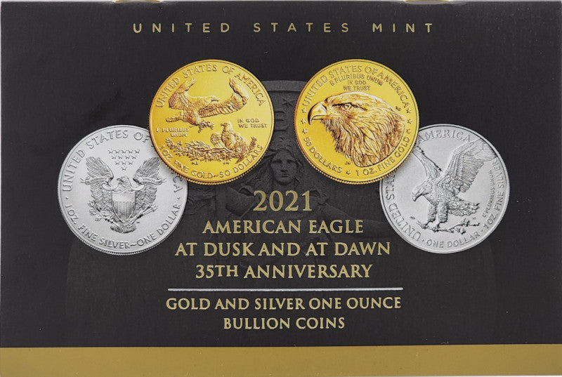 2021 American Silver Eagle Type 2 At Dusk & Dawn 35th Anniversary 275th PCGS MS70